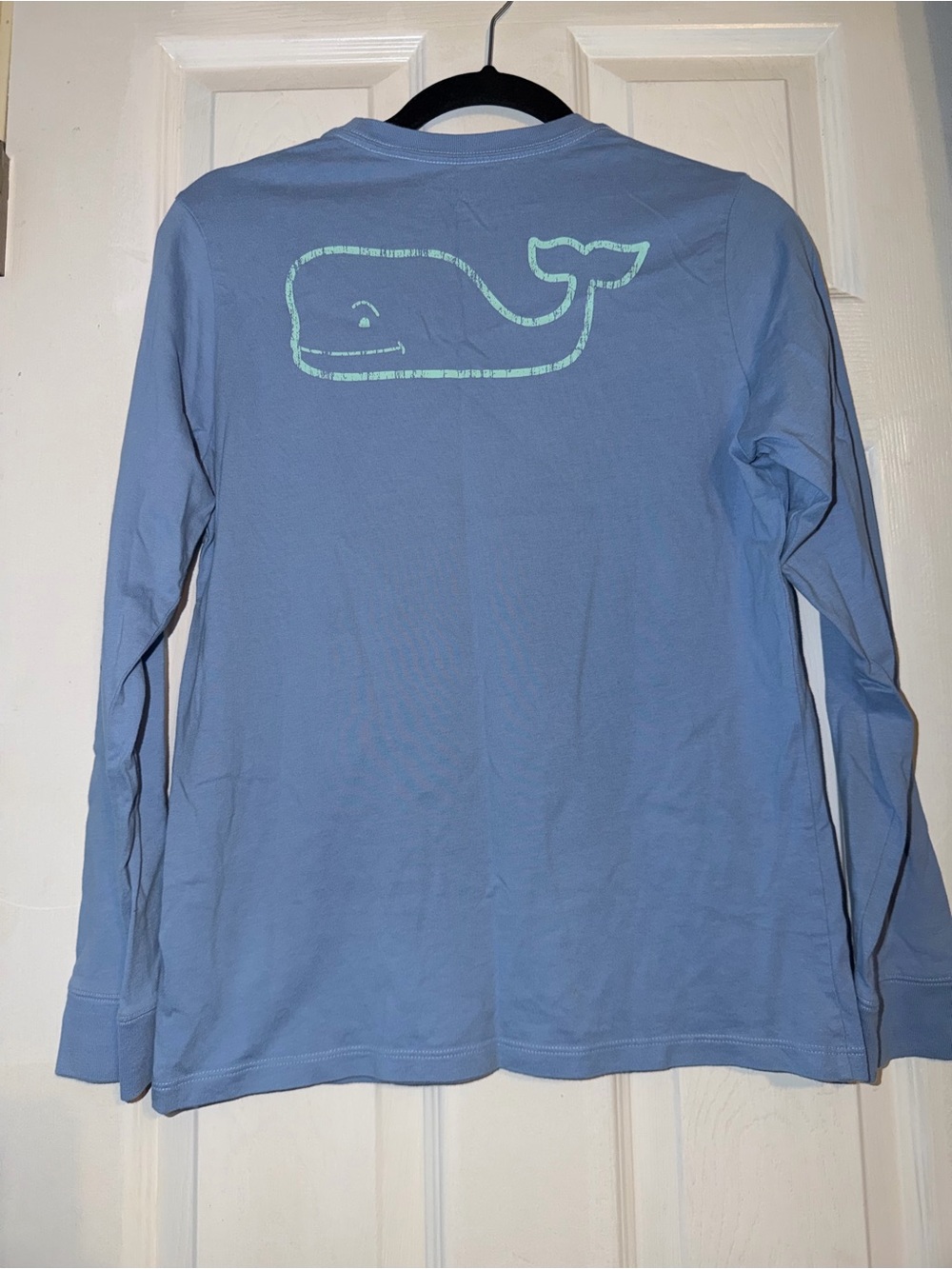 Kids Vineyard Vines Long-Sleeve Whale Graphic Shirt - Light Blue Large